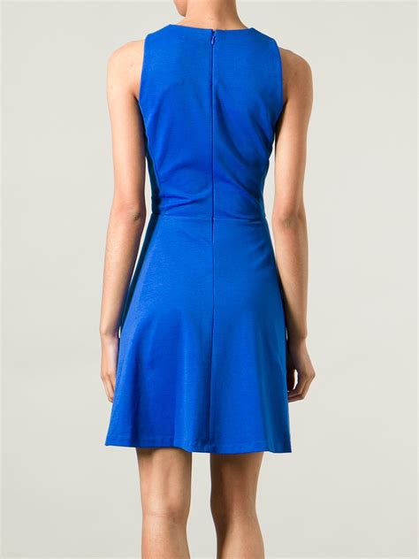 michael kors blue and white dress|Michael Kors sleeveless dresses.